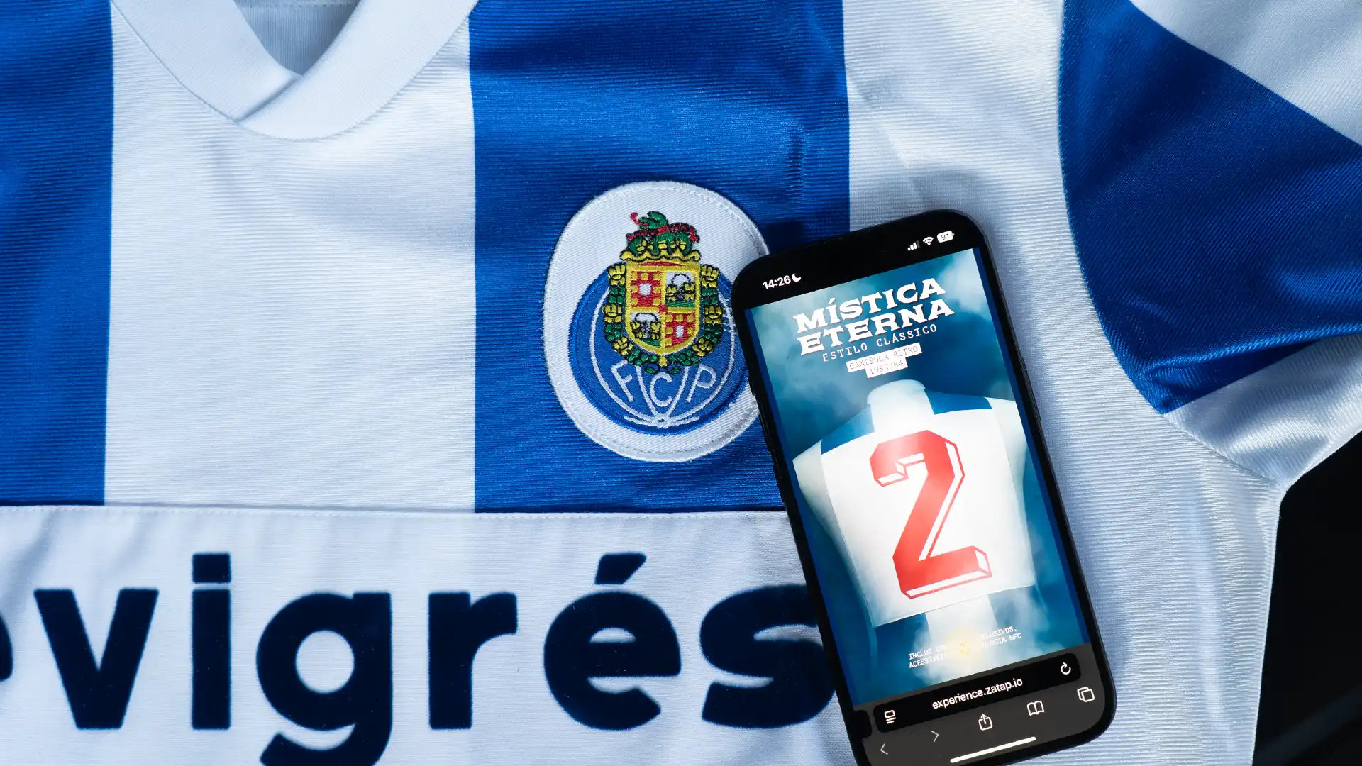 Smartphone on FC Porto Jersey