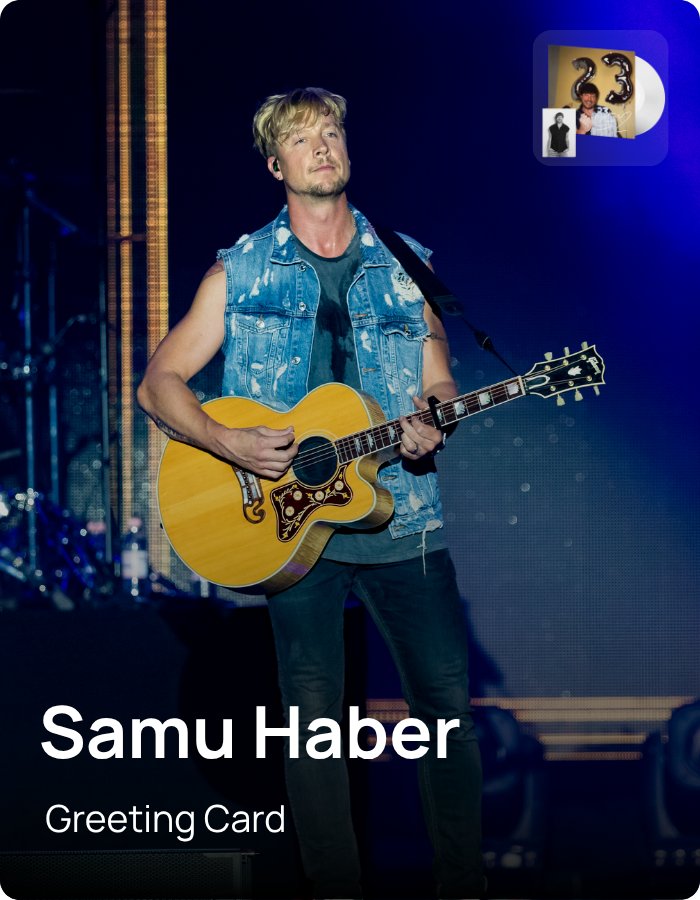 Samu Haber - Greeting Card - powered by ZATAP